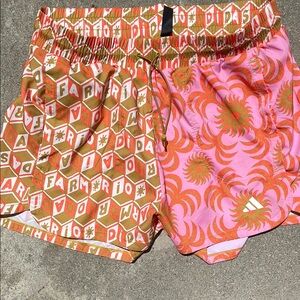 Adidas/Farm Rio Pink and Orange Graphic Shorts